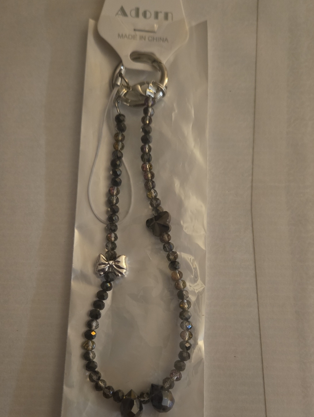 Crystal Beaded Bling With Bow Statement Bag Charm/keychain